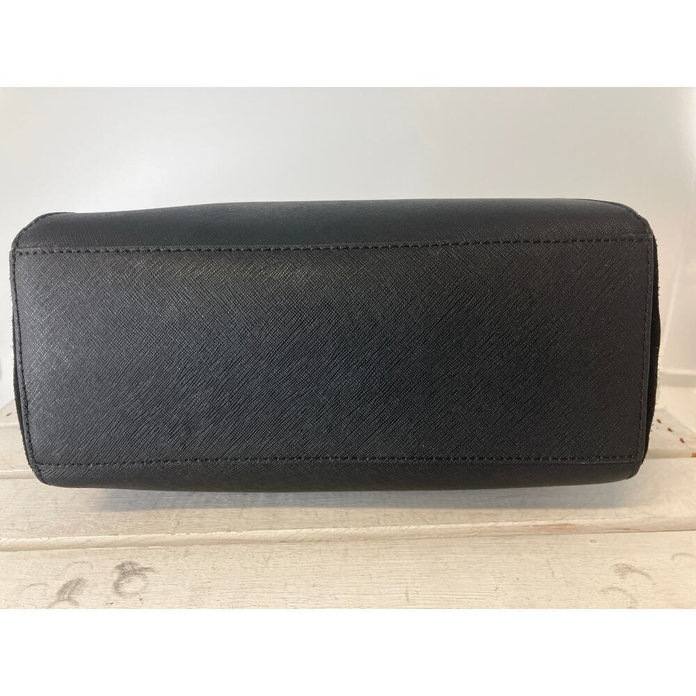 KATE SPADE MEDIUM BLACK SAFFIANO LEATHER AND VELVET HANDBAG - Picture 7 of 16